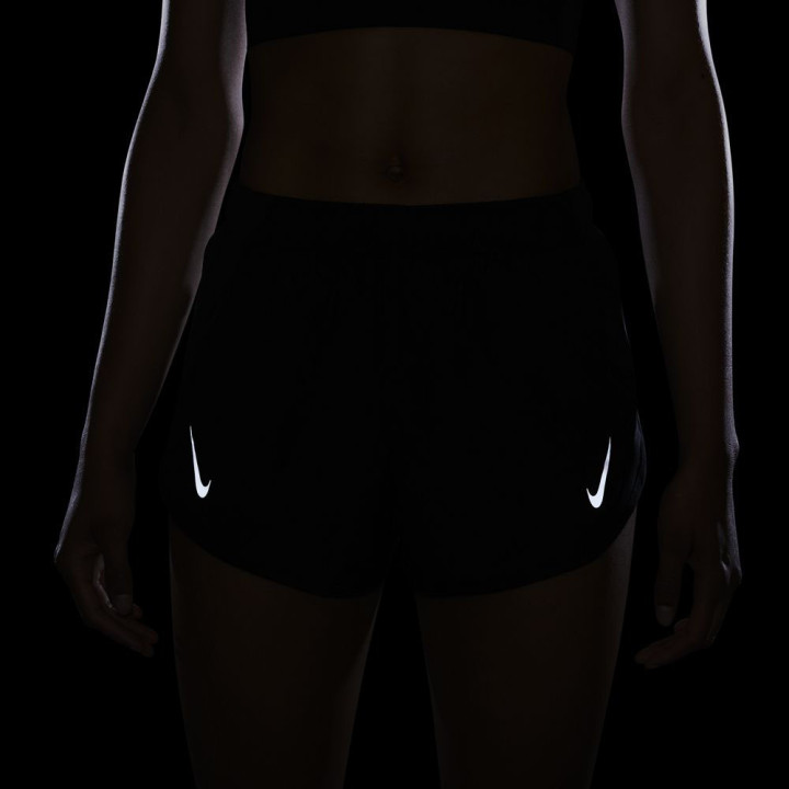 Nike Pantaloncini Running Tempo Race Nero Argento Donna