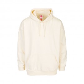 Kappa Felpa Con Cappuccio Basic Bianco Uomo