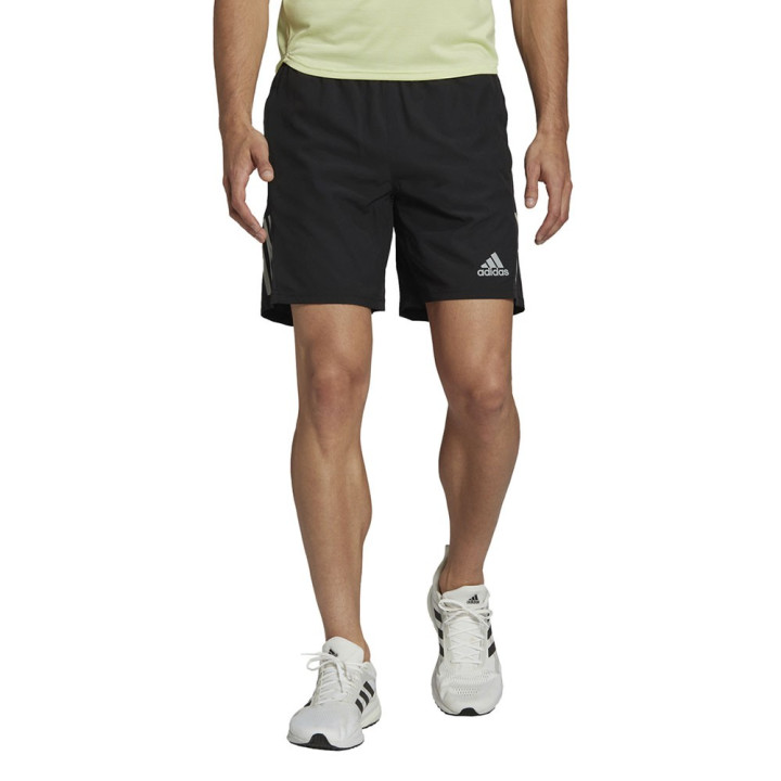 ADIDAS Pantaloncini Running Own Nero Argento Uomo