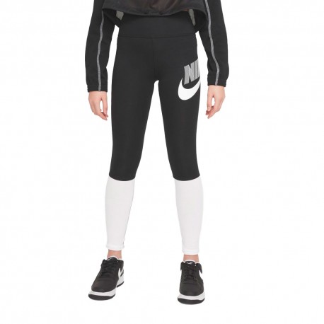 Nike Leggings Bicolor Nero Bambina