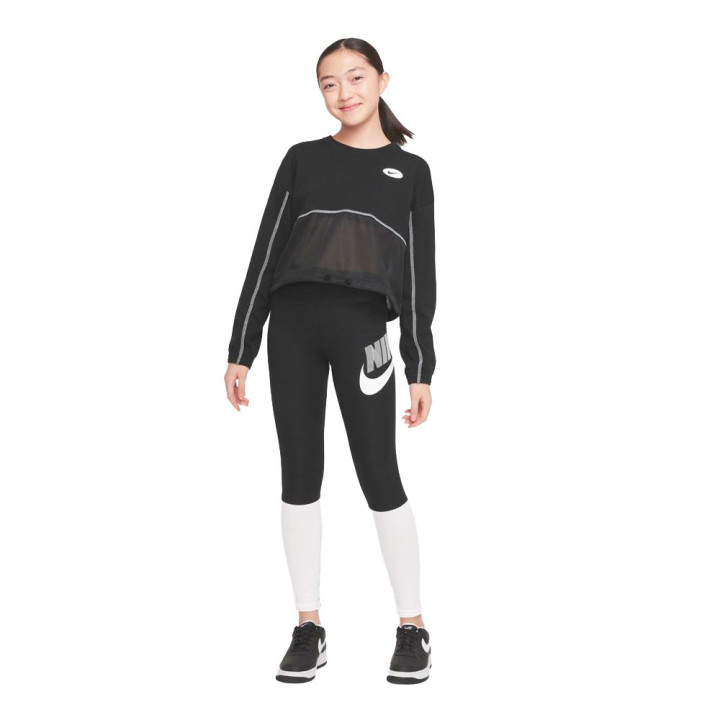 Nike Leggings Bicolor Nero Bambina