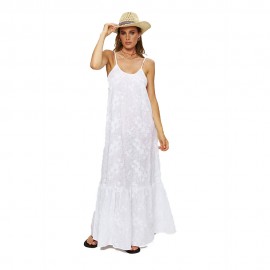 Abito Da Spiaggia Lungo Pizzo bianco