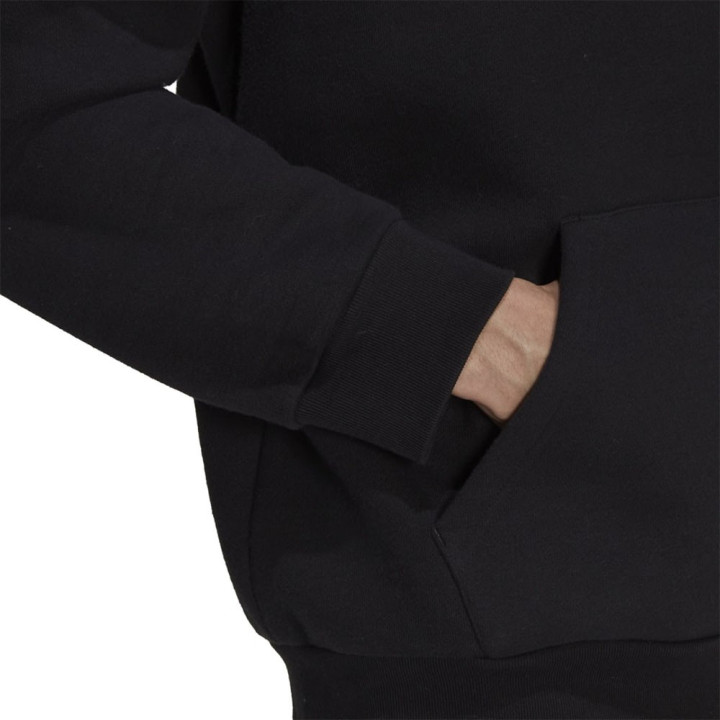 ADIDAS Originals Felpa Con Cappuccio Logo Piccolo Nero Uomo
