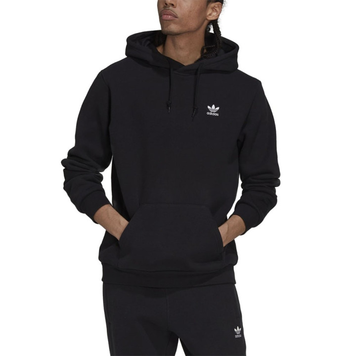ADIDAS Originals Felpa Con Cappuccio Logo Piccolo Nero Uomo