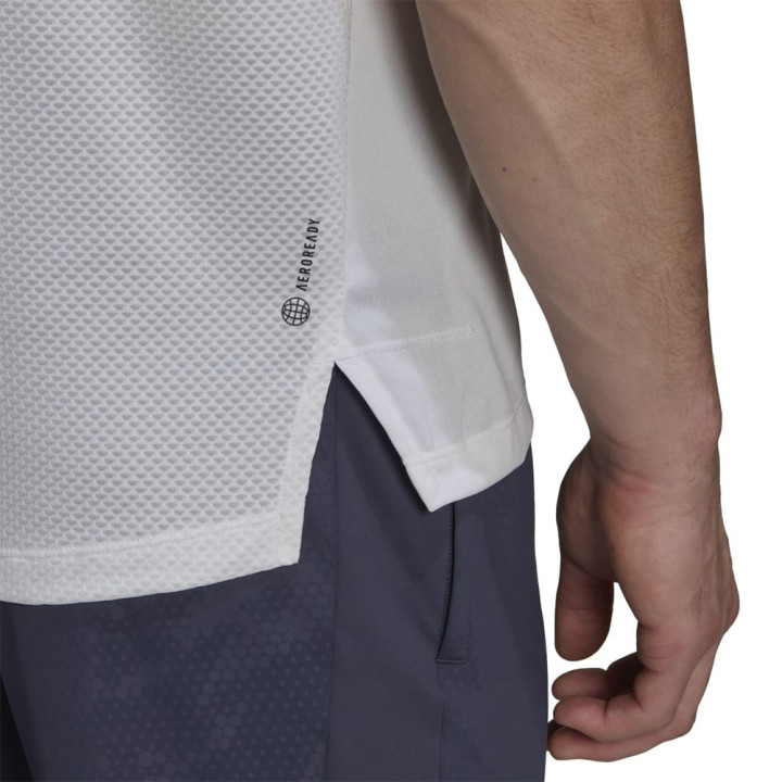 Adidas Maglietta Palestra Tristripe Bianco Bianco Uomo