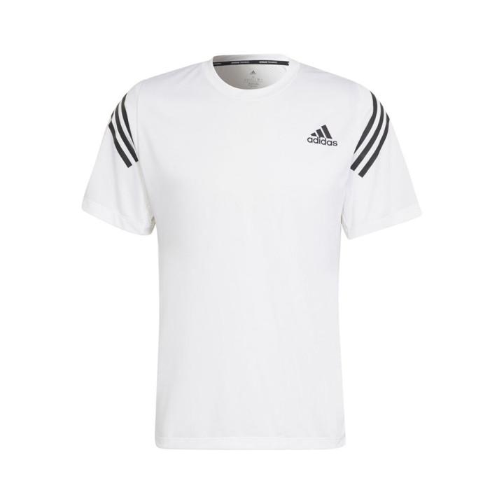 Adidas Maglietta Palestra Tristripe Bianco Bianco Uomo