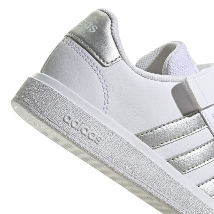 ADIDAS Court 2.0 El K Ps Bianco Argento - Sneakers Bambina