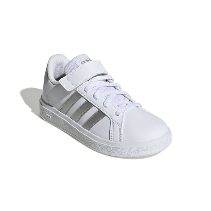 ADIDAS Court 2.0 El K Ps Bianco Argento - Sneakers Bambina
