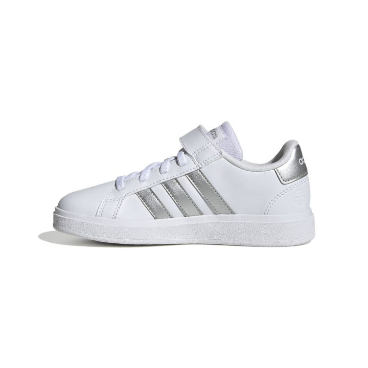 ADIDAS Court 2.0 El K Ps Bianco Argento - Sneakers Bambina