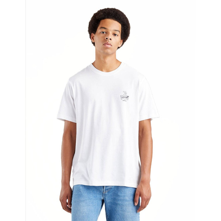 Levi'S T-Shirt Con Stampa Bianco Uomo