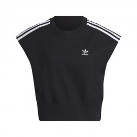 Top Girocollo Tristripe nero