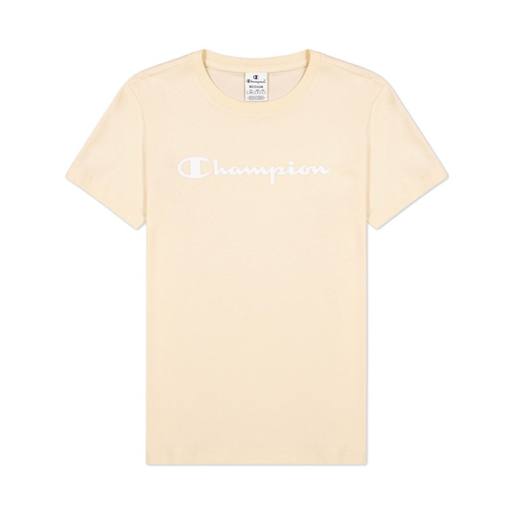 Champion T-Shirt Basica Logo Sabbia Donna
