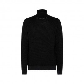 Maglione Dolcevita Lana 100% nero