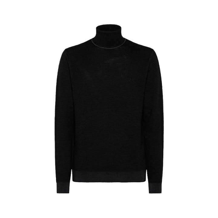 Sun 68 Maglione Dolcevita Lana 100% Nero Uomo