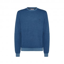 Maglione Girocollo Lana 100% Avio