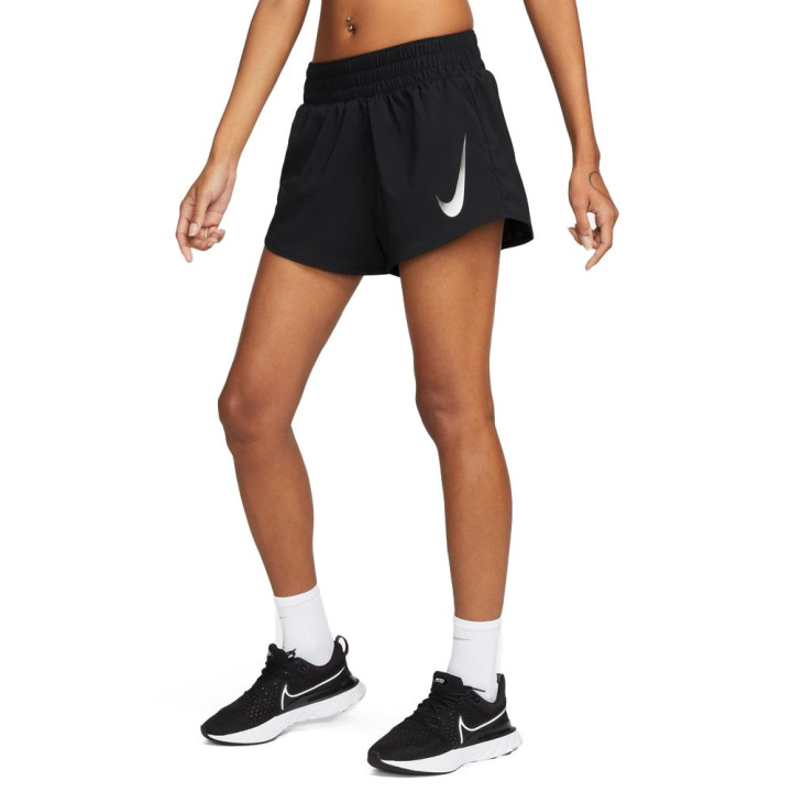 Nike Pantaloncini Running Swoosh Veneeer Nero Donna
