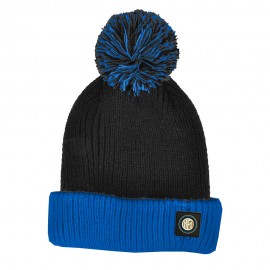 Inter Jacquard Fascia Ponpon nero azzurro