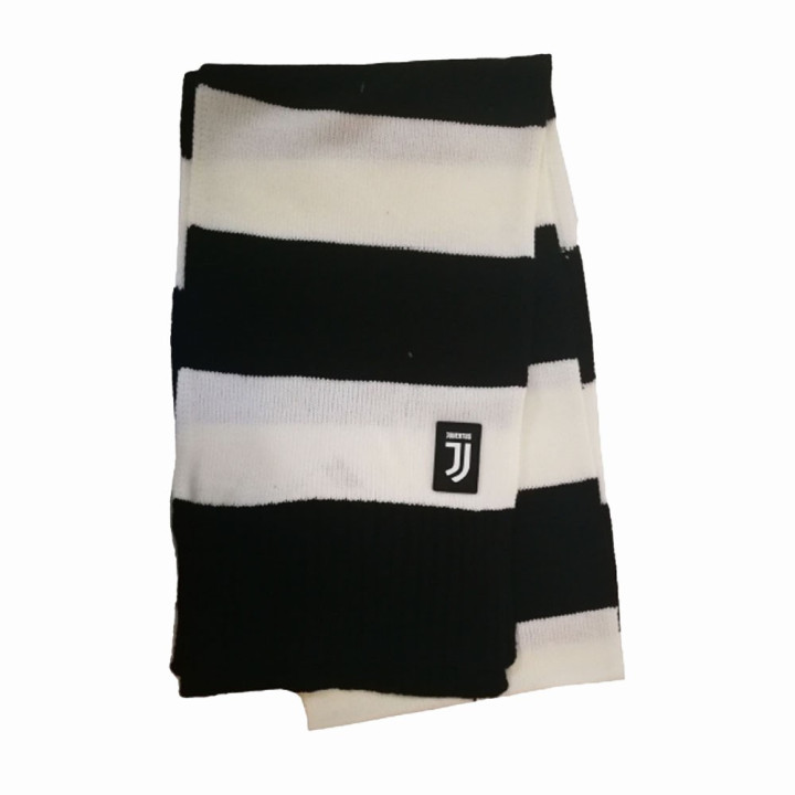 Imma Sciarpa Calcio Juve Righe Nero Bianco Uomo