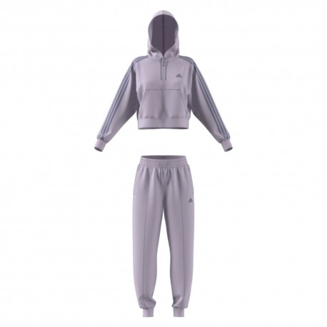 ADIDAS Tuta Sportiva Tristripe Lilla Donna