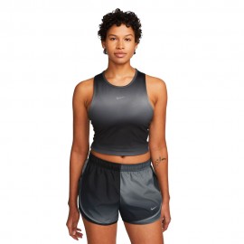 Crop Top Running Df Swoosh nero Reflective argento