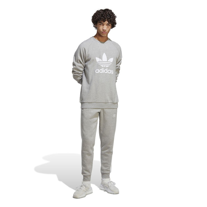 ADIDAS Originals Felpa Girocollo Big Logo Grigio Uomo