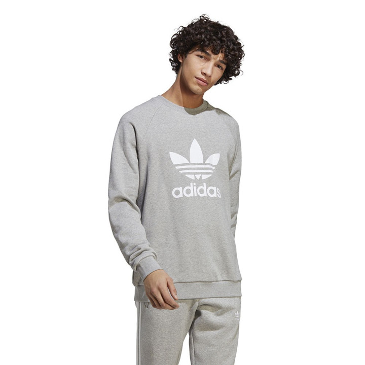 ADIDAS Originals Felpa Girocollo Big Logo Grigio Uomo