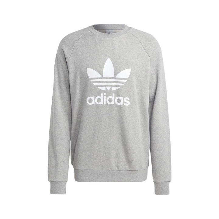 ADIDAS Originals Felpa Girocollo Big Logo Grigio Uomo