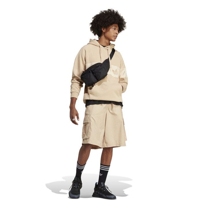 ADIDAS Originals Felpa Con Cappuccio Logo Beige Uomo