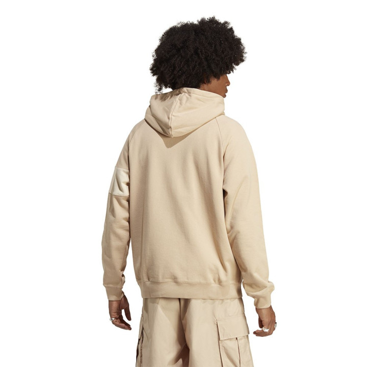ADIDAS Originals Felpa Con Cappuccio Logo Beige Uomo
