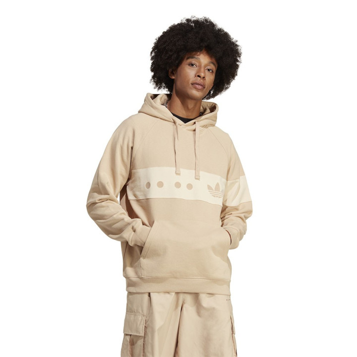 ADIDAS Originals Felpa Con Cappuccio Logo Beige Uomo