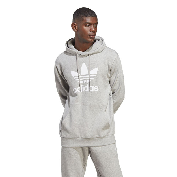 ADIDAS Originals Felpa Con Cappuccio Big Logo Grigio Uomo