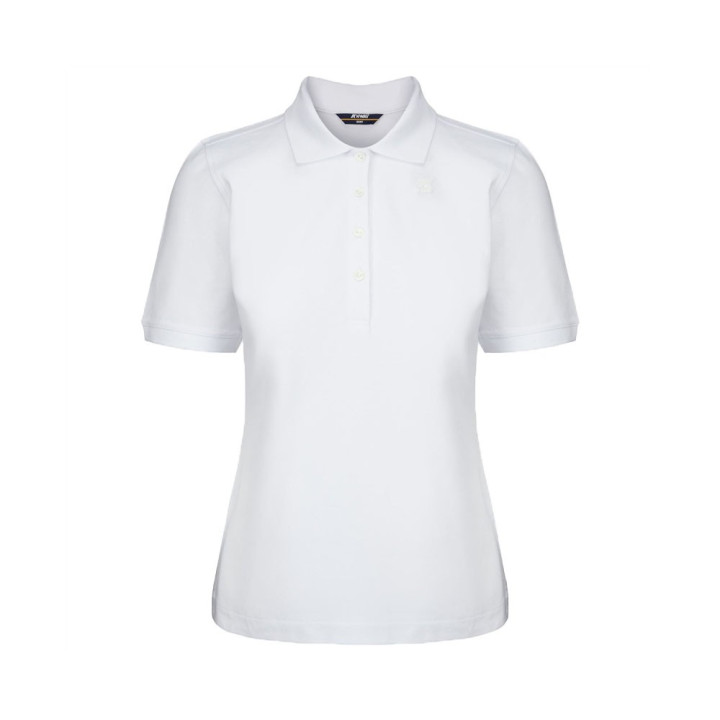K-Way Polo Logo Bianco Donna