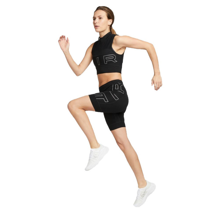 Nike Pantaloncini Running Tight Air Bike Nero Bianco Donna