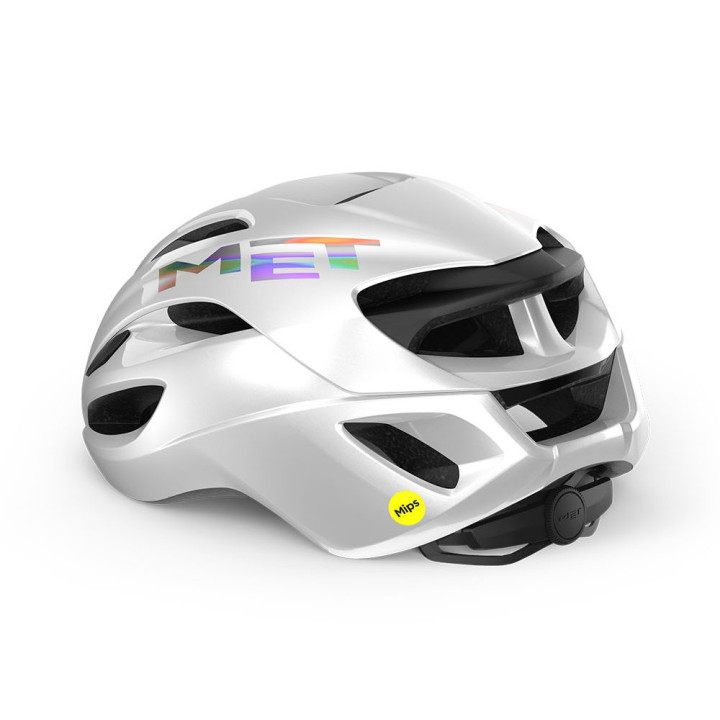 Met Casco Bici Rivale Mips White Holographic Glossy