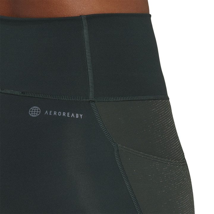 ADIDAS Leggings Sportivi Lurex Verde Donna