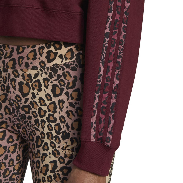 ADIDAS Originals Felpa Con Cappuccio Leo Bordeaux Donna