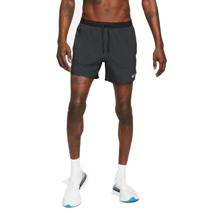 Nike Pantaloncini Running Stride 5" Nero Reflective Uomo
