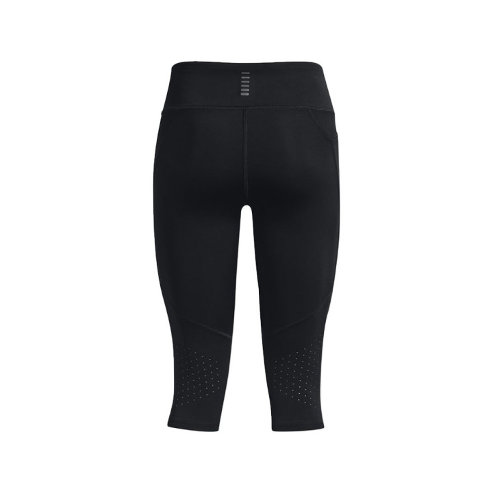 Under Armour Leggings Running Capri Fly Fast 3.0 Speed Nero Reflective Donna