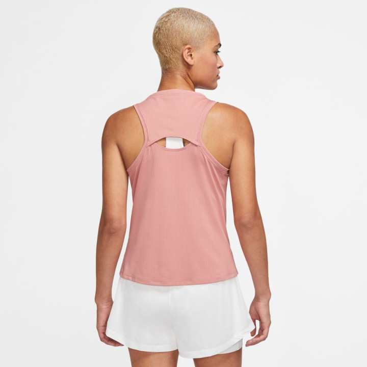 Nike Canotta Tennis Victory Rosso Stardust Bianco Donna