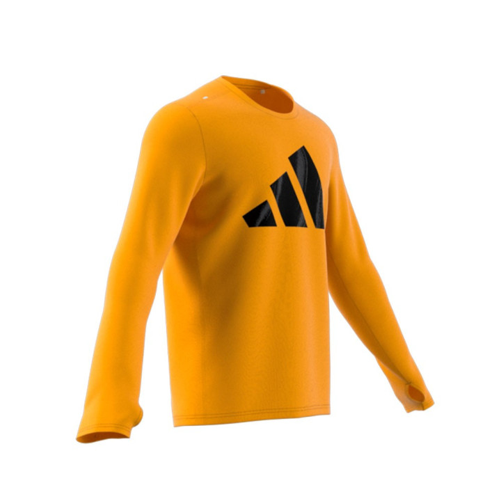 ADIDAS Maglia Running Ml Run It Bos Arancio Nero Donna