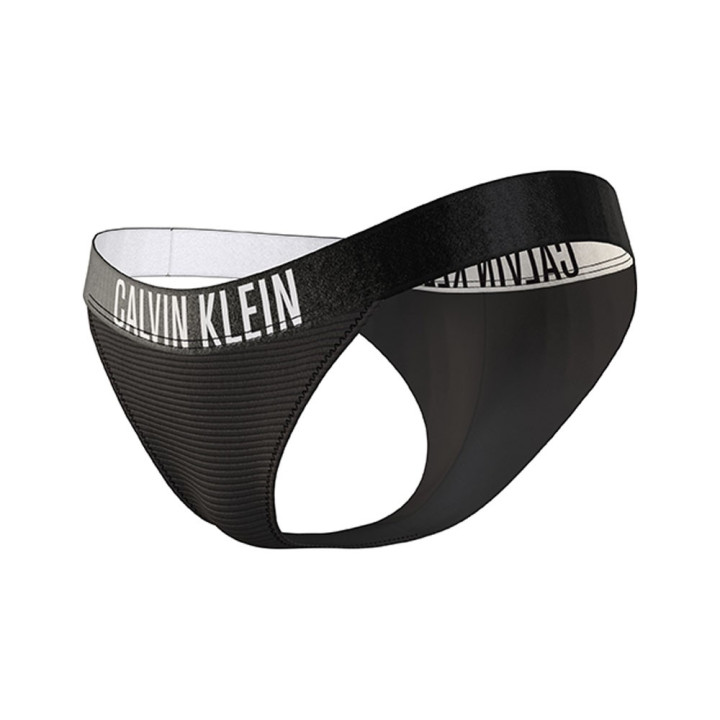 Calvin Klein Costume Slip Brasil Logo Parlato Nero 4Donna