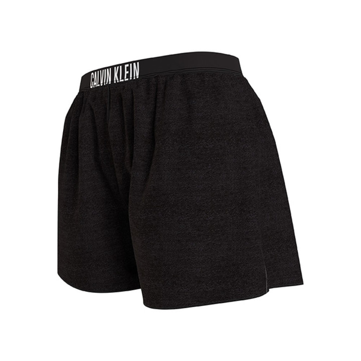 Calvin Klein Pantaloncini Mare Elastico Parlato Nero 4Donna