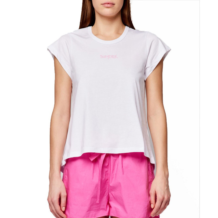 Sundek T-Shirt Mare Logo Bianco 4Donna