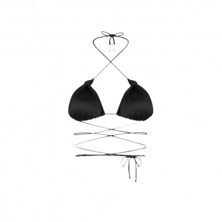 Effek Bikini Triangolo Raso Nero 4Donna