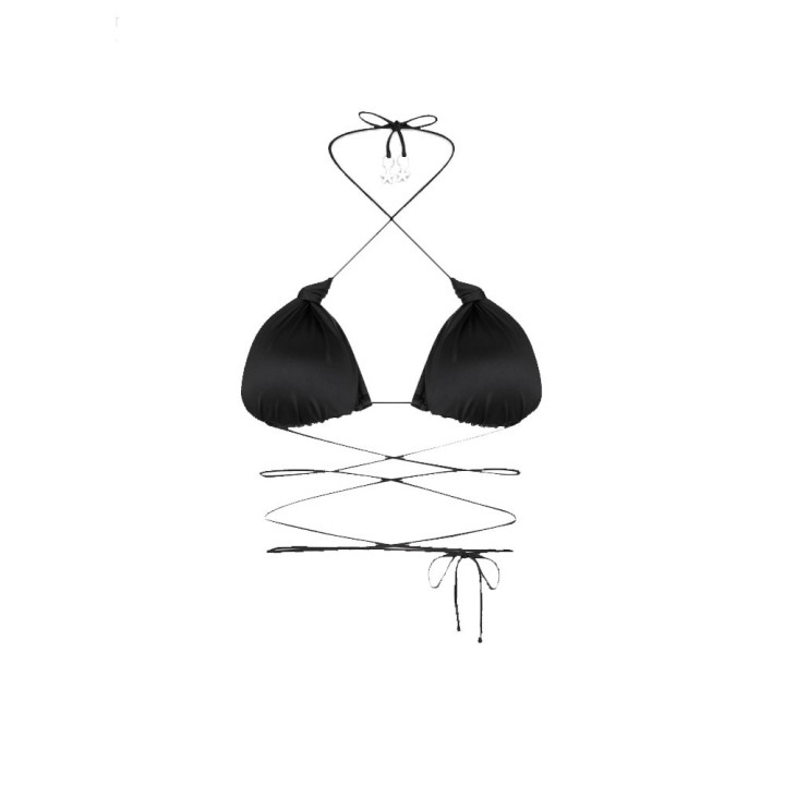 Effek Bikini Triangolo Raso Nero 4Donna