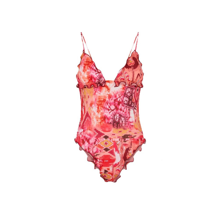 Effek Costume Intero Sbambolato Rosa 4Donna