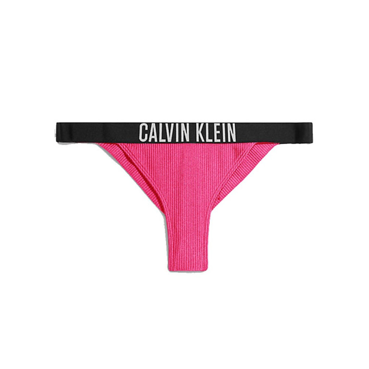Calvin Klein Costume Slip Brasil Elastico Parlato Rosa 4Donna