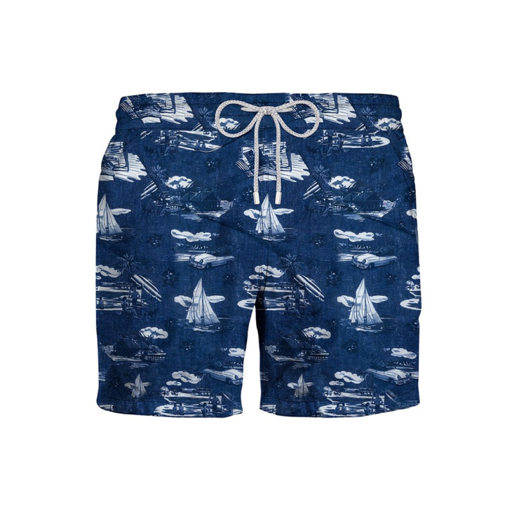 Zeybra Costume Boxer Hawaii Jeans 4Uomo