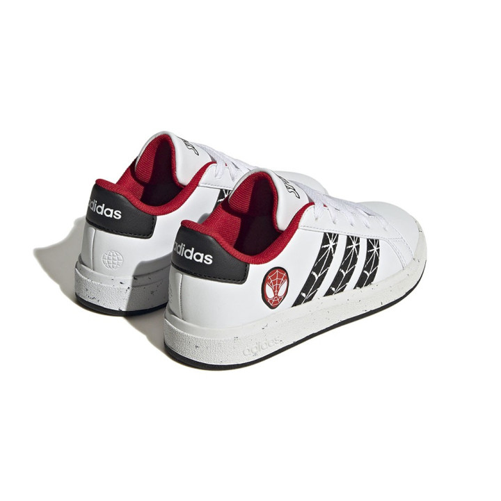 ADIDAS Grand Court Spider Gs Bianco Nero -Scarpe Ginnastica Bambino