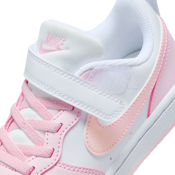 Nike Court Borough Low Recraft Ps Bianco Rosa -Scarpe Ginnastica Bambina